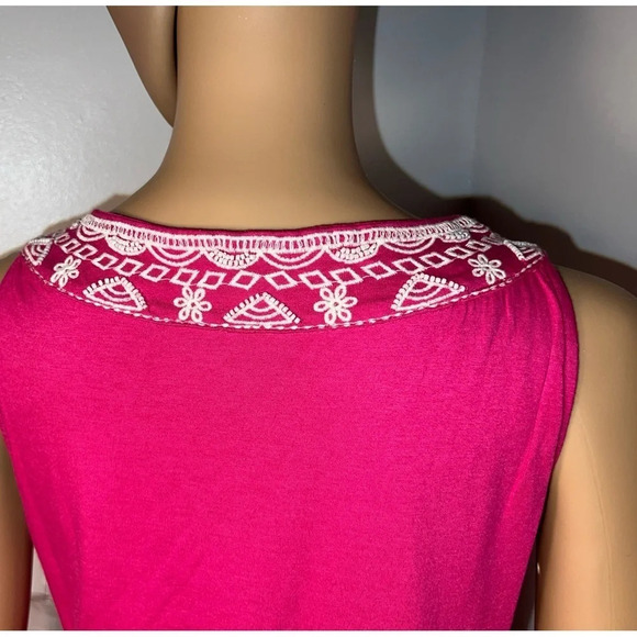 Charter Club,M,NWOT,  sleeveless, embroidered beaded, scoop neck, midi, dress - Picture 3 of 9